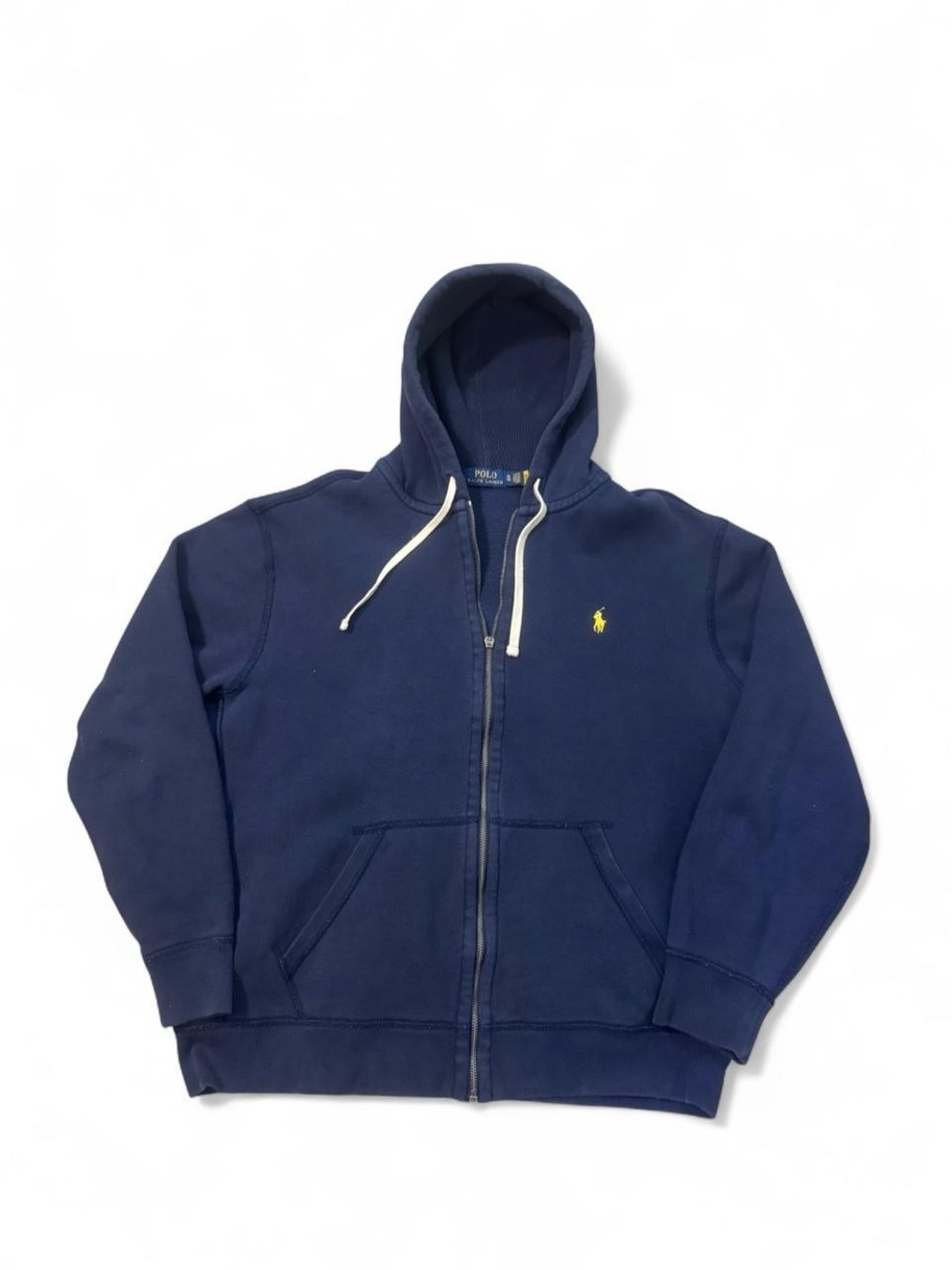 Polo Ralph Lauren thermal waffle full zip heavyweight hoodie navy blue XL mens
